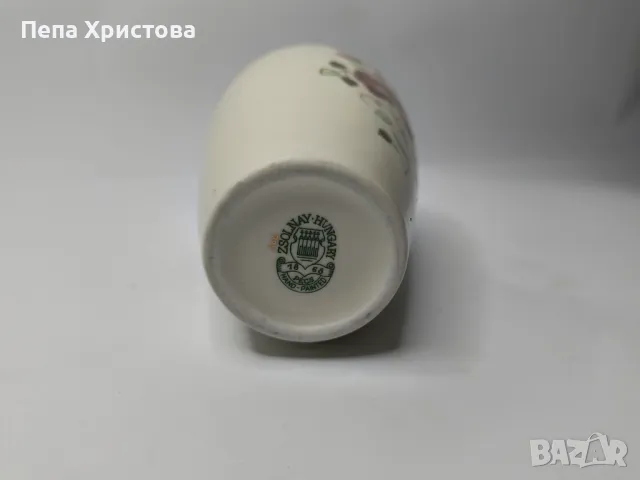 Ваза от унгарски процелан  Zsolnay., снимка 3 - Вази - 47794443