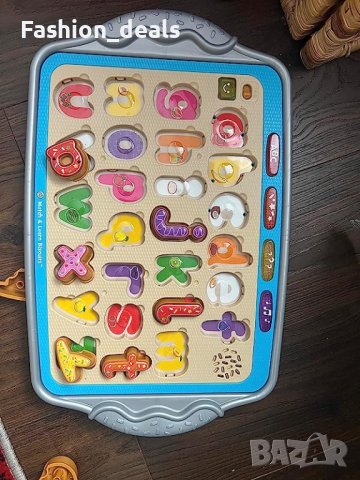 Нова Игра за деца 2+ год./26 форми на бисквити с букви, снимка 4 - Образователни игри - 41600086