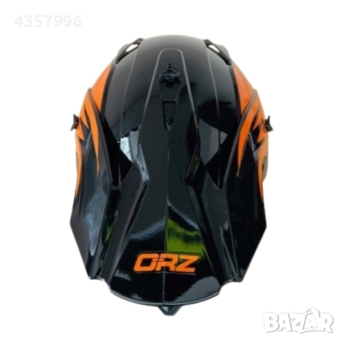 Кросова каска, Мото, Атв, Вело и др, S - M, Черно с оранжево, снимка 5 - Аксесоари и консумативи - 51553381
