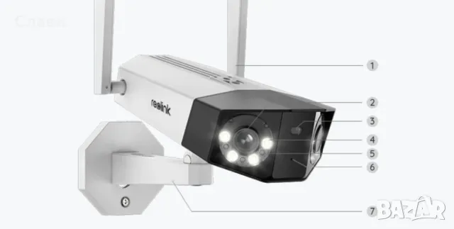 Reolink duo 2 + солар WiFi 4K Панорама , солар/батерия  180 градуса два обектива , снимка 8 - Камери - 49879998