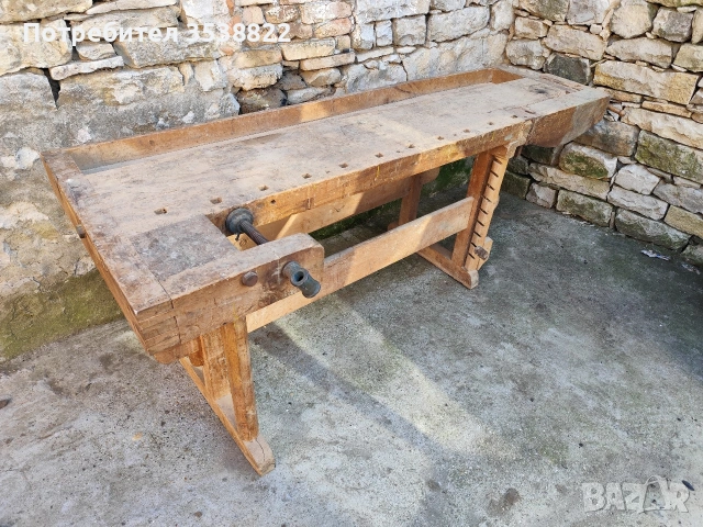 Дърводелски тезгях , снимка 2 - Антикварни и старинни предмети - 53647513