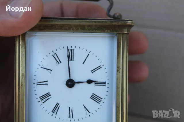 Стар каретен бронзов пътнически часовник , снимка 11 - Антикварни и старинни предмети - 50099272