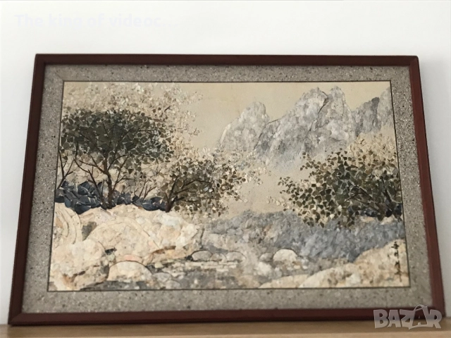 Авторска голяма картина ( ръчно направена от мидички ) , снимка 3 - Картини - 52546278