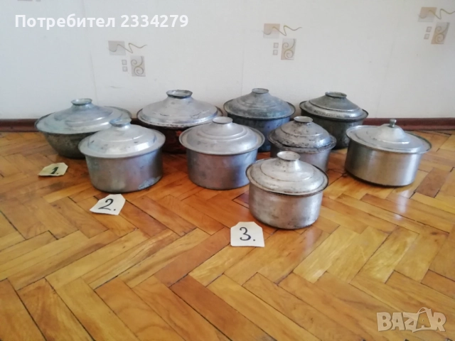 Стари,бакърени тенджери от различни времена, снимка 2 - Антикварни и старинни предмети - 34843407