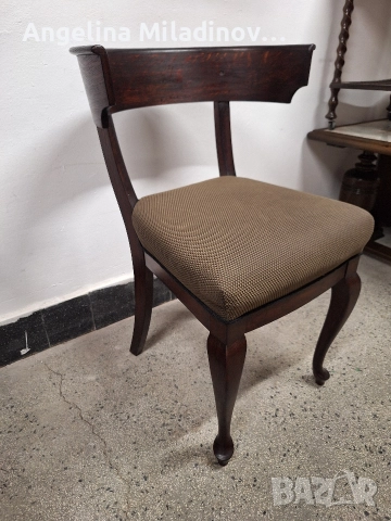 Винтидж стол с извит гръб , снимка 3 - Столове - 52926489
