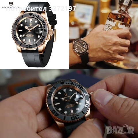 PAGANI DESIGN автоматичен часовник с Японски механизъм SEIKO NH35,стъкло сапфир,водоустойчив, снимка 4 - Мъжки - 41397371