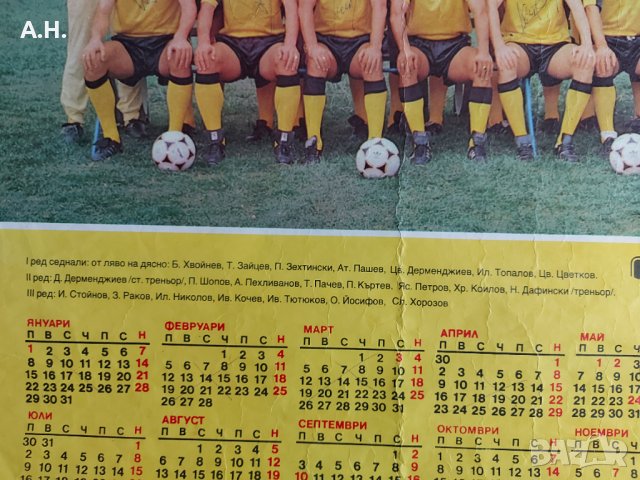 Ботев Пловдив 1912 - Календар от 1990г. с автографи, снимка 5 - Футбол - 40011718