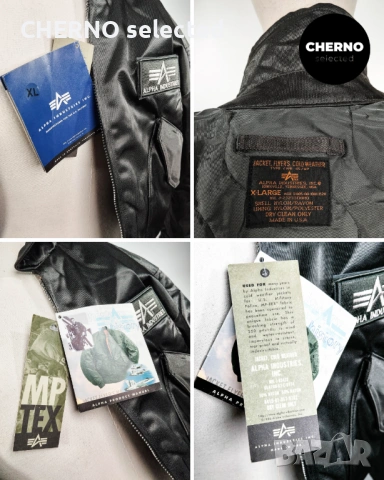 Мъжко бомбър яке ALPHA INDUSTRIES CWU-45 MP-TEX Bomber Jacket – Made in USA -XL•XXL– Ново с етикети, снимка 17 - Якета - 53649480