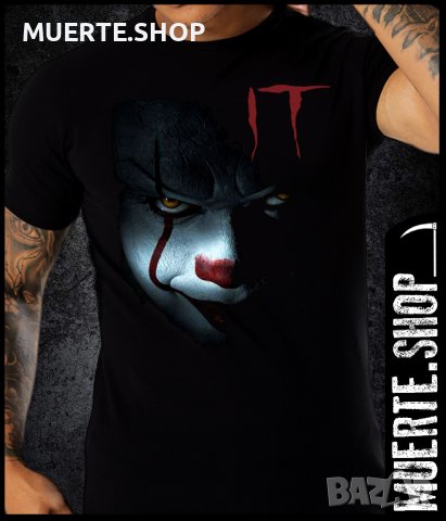 Черна тениска с щампа PENNYWISE