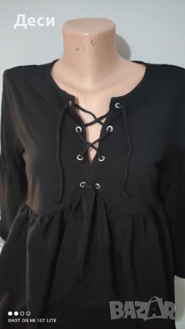 РАЗПРОДАЖБА черна красива блузка на H&M, снимка 1 - Ризи - 38709010