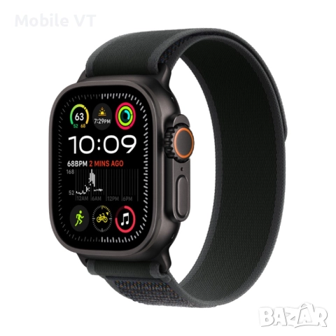 НОВ! Apple Watch Ultra 2 49mm Black Tit Black Trail Loop ГАРАНЦИЯ!
