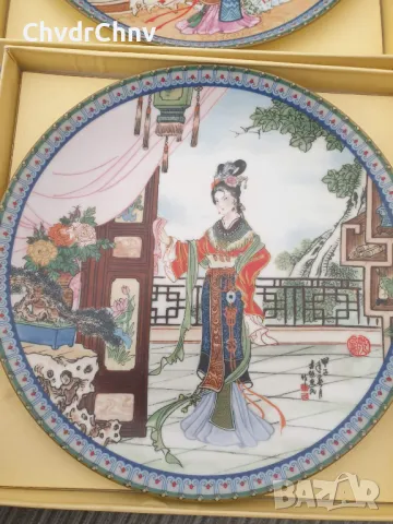 11бр Imperial Jingdezhen китайски колекционерски порцеланови чинии-картини/проститутки/чиния 22см, снимка 10 - Картини - 49636546