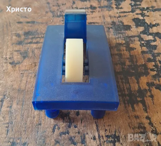 оставка за тиксо за бюро Henkels Aachen Design Германия синя и сива, снимка 6 - Ученически пособия, канцеларски материали - 48411299