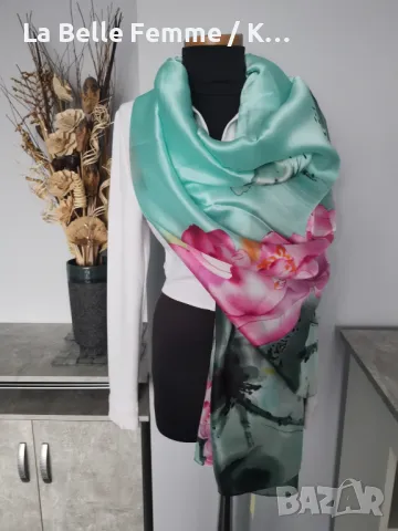Дамски шалове от коприна, снимка 8 - Шалове - 49840377