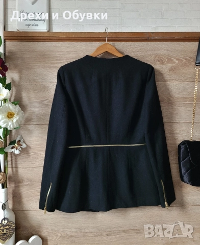 Черно сако блейзър вълна , снимка 3 - Сака - 52710049