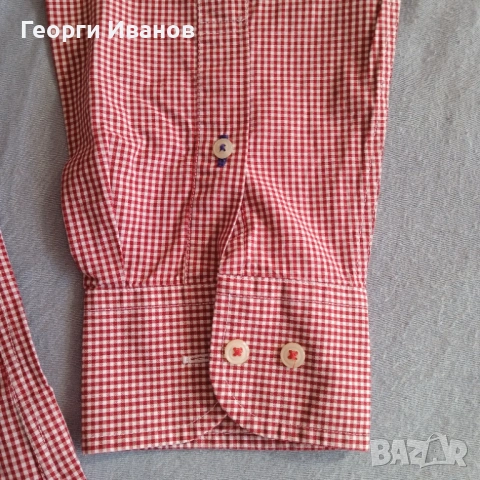 2за1 SPRING SALE TOMMY HILFIGER XL Plaid Shirt+V-Neck Sweater риза+топ пуловер КАТО НОВИ, снимка 7 - Ризи - 53708514
