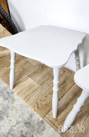 Комплект дървени табуретки , снимка 8 - Столове - 53659192