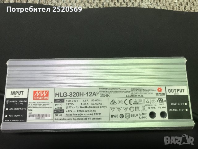 Лед захранване Mean Well , снимка 2 - Лед осветление - 42010785