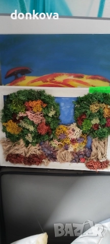 декорации ръчно изработени от жив скандинавски мъх и сапунени рози., снимка 11 - Декорация за дома - 52206004