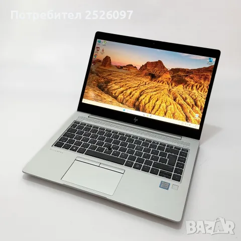 HP EliteBook 840 G6/14” IPS Touch/i5-8265U/16GB DDR4/256GB NVMe/Подсветка, снимка 3 - Лаптопи за работа - 56115391