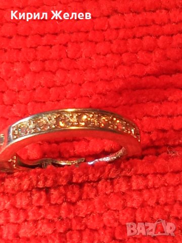 СТАРА СРЕБЪРНА СКЪПОЦЕННА АРТ ОБЕЦА СРЕБРО 925 с БЯЛА ПОЗЛАТА 38219, снимка 9 - Антикварни и старинни предмети - 40921109