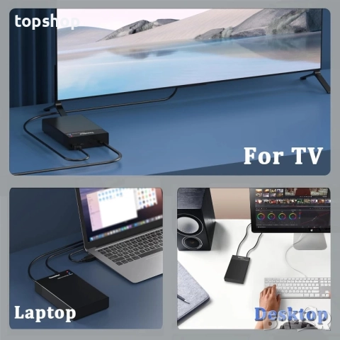 НОВА, ПРОВЕРЕНА Докинг станция за външен твърд диск Tccmebius, до 10TB, UASP, TCC-S8, снимка 5 - Твърди дискове - 51636355