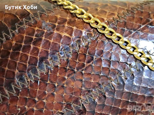 Чанта- клъч от змийска кожа, снимка 8 - Антикварни и старинни предмети - 40335422