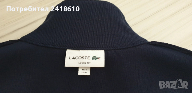 Lacoste Full Zip Pique Cotton Loose Fit Mens Size M НОВО! ОРИГИНАЛ! Мъжко Горнище с цял Цип!, снимка 17 - Спортни дрехи, екипи - 51706542