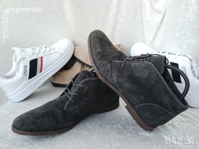 КАТО НОВИ кларкове 44 - 45 original  AM®, 100% естествена кожа = велур, GOGOMOTO.BAZAR.BG®,КАТО НОВИ, снимка 5 - Спортно елегантни обувки - 44451198