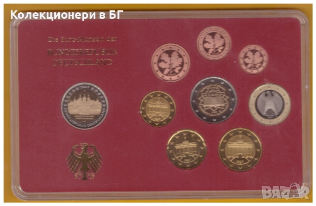 СЕТ ДЕВЕТ /PROOF/ ГЕРМАНСКИ ЕВРО МОНЕТИ /виж описанието/, снимка 3 - Нумизматика и бонистика - 53458592