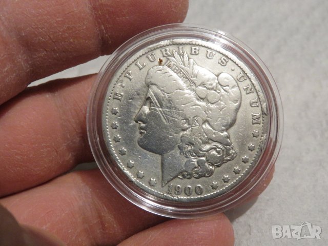 Рядък голям сребърен долар, морган долар, MORGAN DOLLAR, ONE DOLLAR - 1900г  сребро, снимка 5 - Нумизматика и бонистика - 35483416