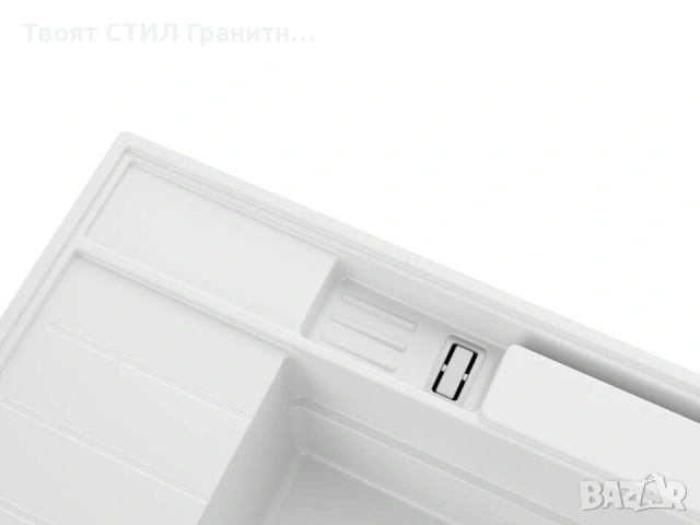 Бял гранитна кухненска мивка Сидни 620-45 Pocket Ergo Multilevel, снимка 3 - Мивки - 53813039