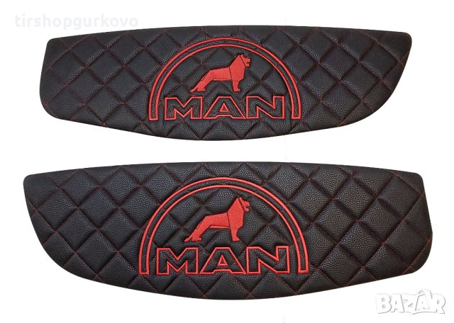 Кожени кори за врати MAN TGX/TGS 2010-2019 година черно/червено, снимка 2 - Аксесоари и консумативи - 40821607