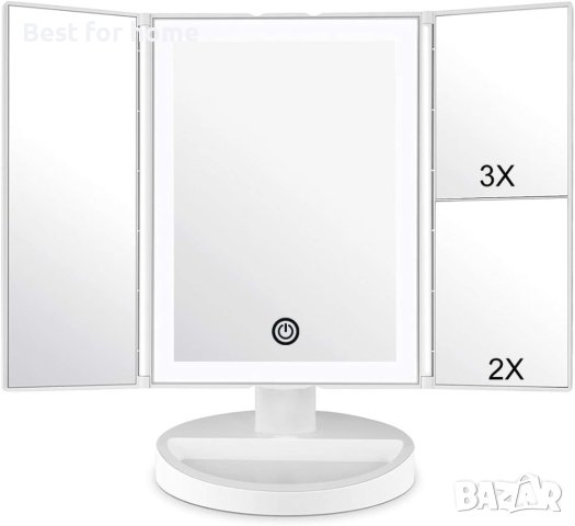 WEILY Козметичво огледало за грим с LED осветление и сензорен екран, снимка 2 - Други - 42669767
