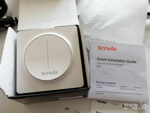 Смарт стенен ключ Tenda - SS9, димируем, бял, снимка 1