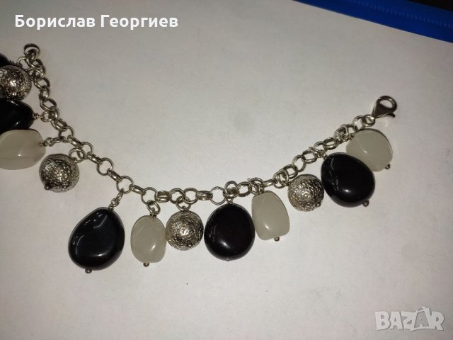 Сребърна гривна с камъни 925, снимка 3 - Гривни - 35891748