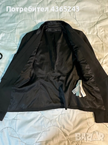 Дамско официално черно сако Zara Ново, размер XS, снимка 5 - Сака - 52576771