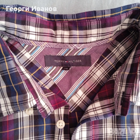 ГОЛЯМ TOMMY HILFIGER 3-4XL НОВА БЕЗ ЕТИКЕТ оригинална риза plaid shirt Томи Хилфигър, снимка 4 - Ризи - 53659642