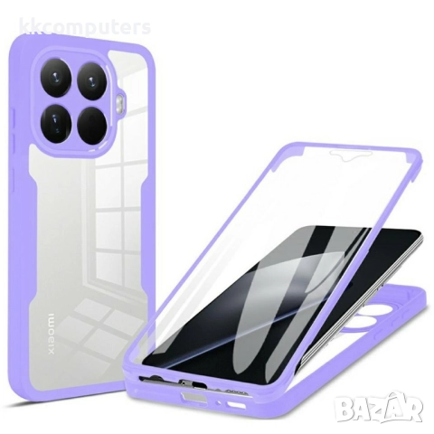 Защитен калъф + PET Протектор за Xiaomi 15T Pro | Акрил + TPU, Прозрачен дизайн, 360° Защита, 6 Цвет, снимка 6 - Калъфи, кейсове - 52360885