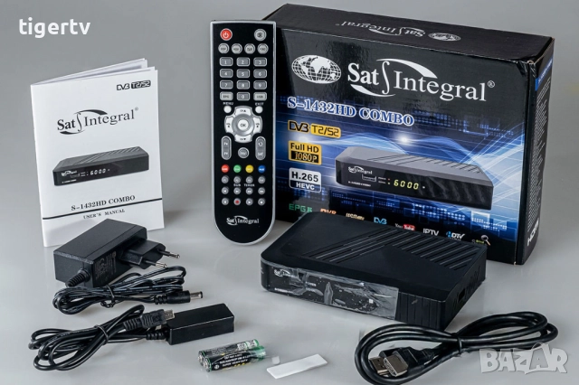 Sat Integral S-1432 HD Combo H.265/ Приемник за цифрова ефирна, сателитна телевизии 3 в 1, снимка 5 - Приемници и антени - 41492162