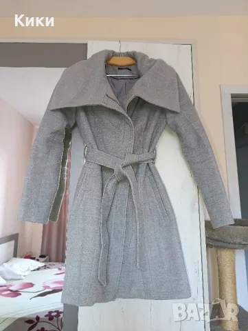 Палто Mohito (34) с висока яка, цип и колан, С КОМЕНТАР на ЦЕНАТА! 