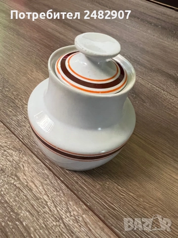 Стара порцеланова захарница, снимка 3 - Антикварни и старинни предмети - 53627405