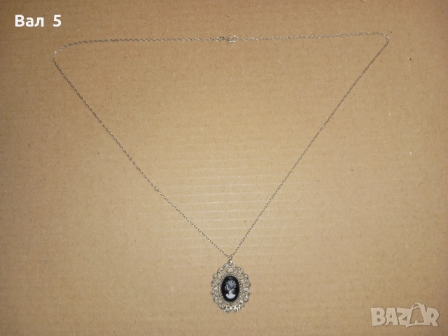 Красиво колие , медальон - сребро и камея, снимка 2 - Антикварни и старинни предмети - 52491752