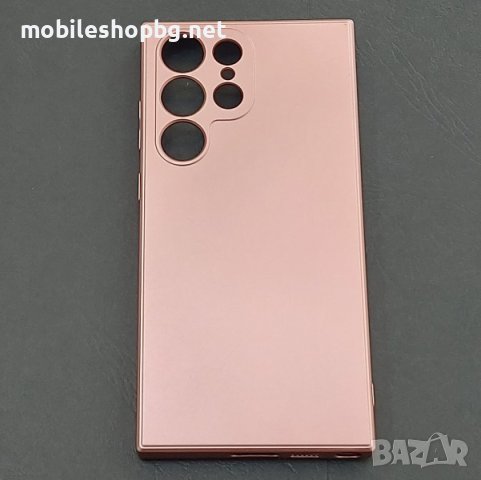 калъф за Samsung Galaxy S23 Ultra подплатен защита за камерата розов, снимка 1