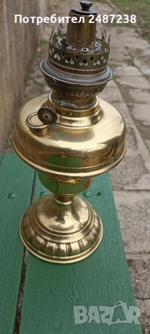 Месингова лампа на газ,френска, снимка 1