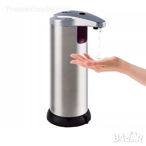 Автоматичен сензорен дозатор за сапун, сребрист, снимка 2 - Други - 48150692