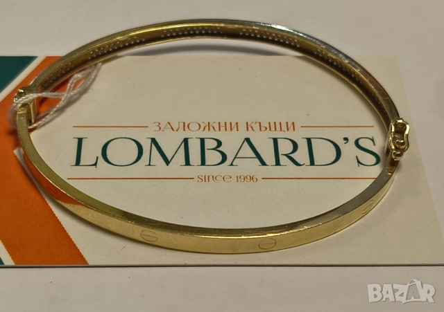 Дамска твърда златна гривна тип CARTIER 7.35гр