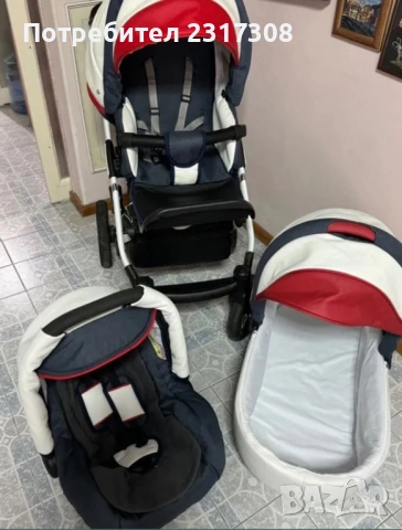 Луксозна количка с три коша