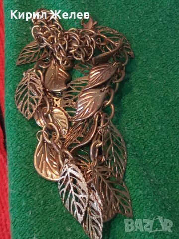 ПОЗЛАТЕНА ФЛОРАЛНА ОГЪРЛИЦА ЛИСТЕНЦА КОЛИЕ ГЕРДАН 23459, снимка 10 - Колиета, медальони, синджири - 34805877
