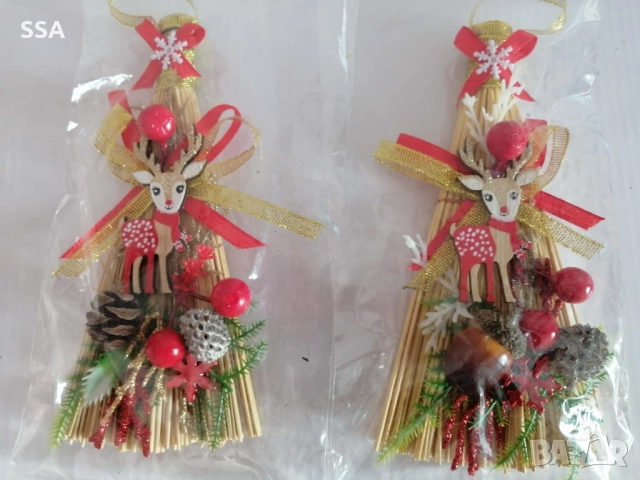 Коледни метли, снимка 2 - Декорация за дома - 52593521